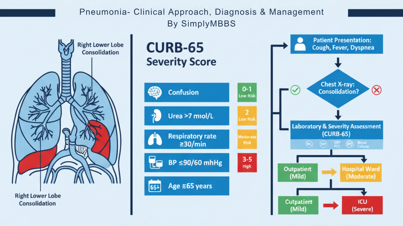 Pneumonia- Clinical Approach, Diagnosis & Management